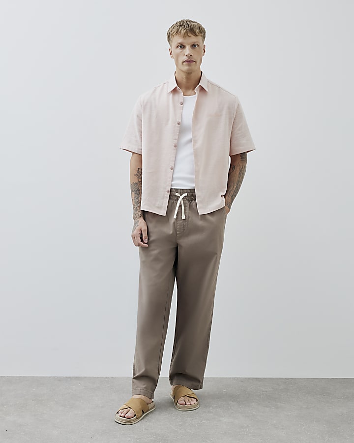 Pink Boxy Fit Short Sleeve Shirt
