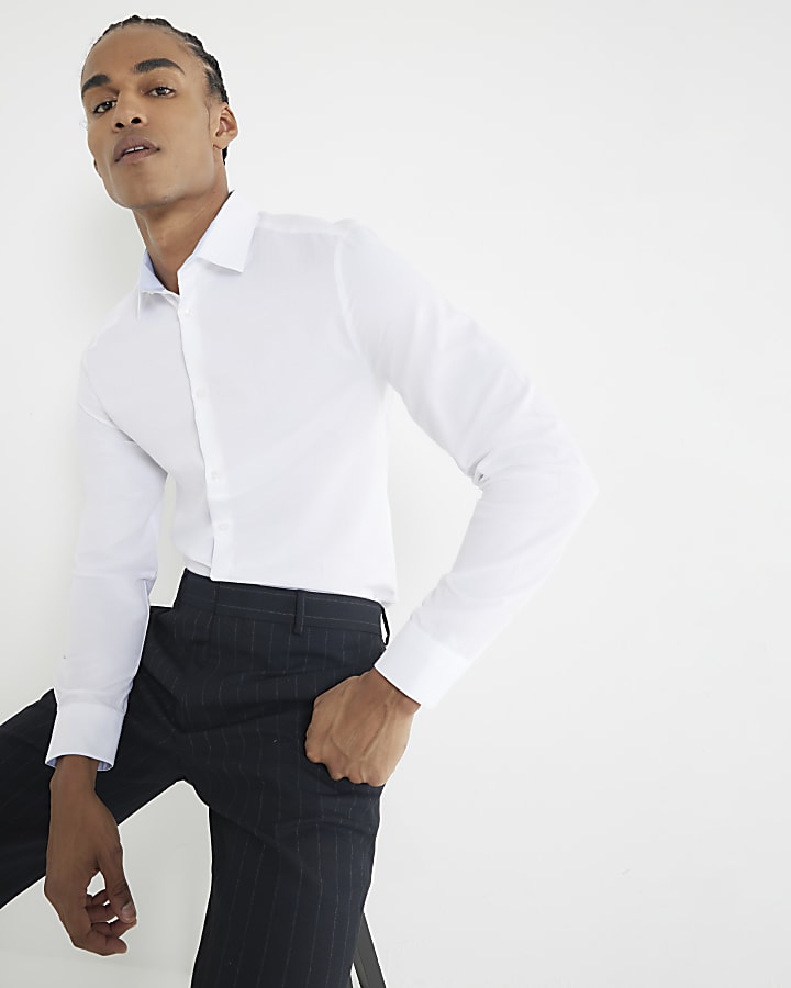 White Premium Long Sleeve Formal Shirt