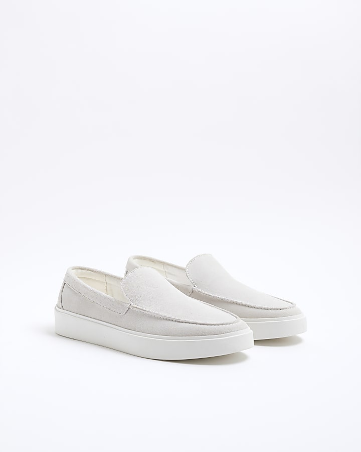 Grey Cupsole Loafers