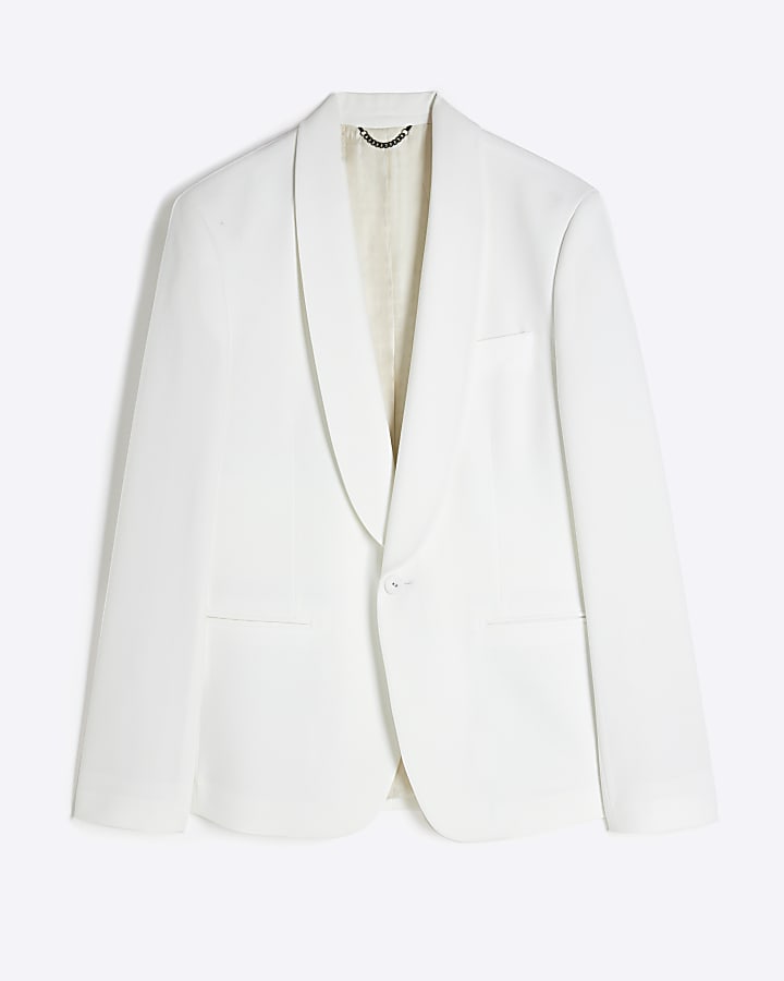 White Slim Fit Suit Jacket