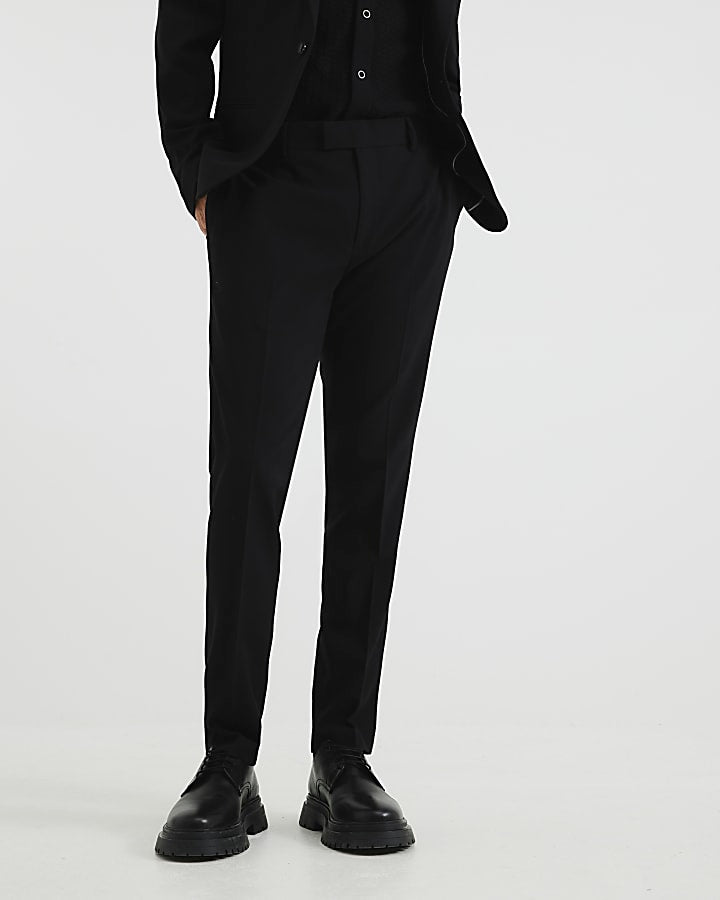 Black Skinny Fit Suit Trousers