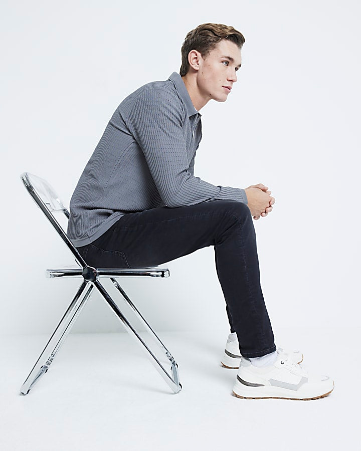 Black Skinny Fit Washed Jeans