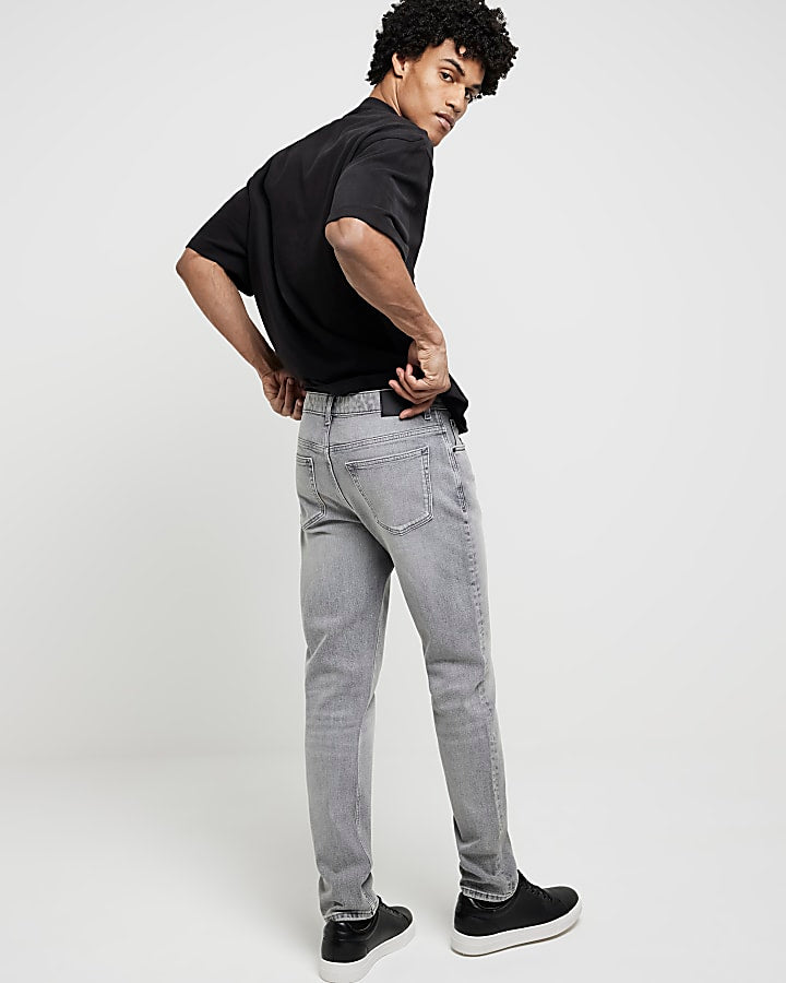 Grey slim fit jeans