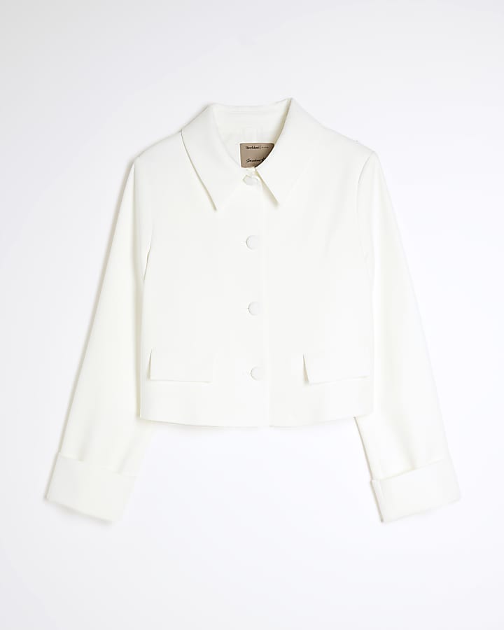 White Structured Trophy Jacket