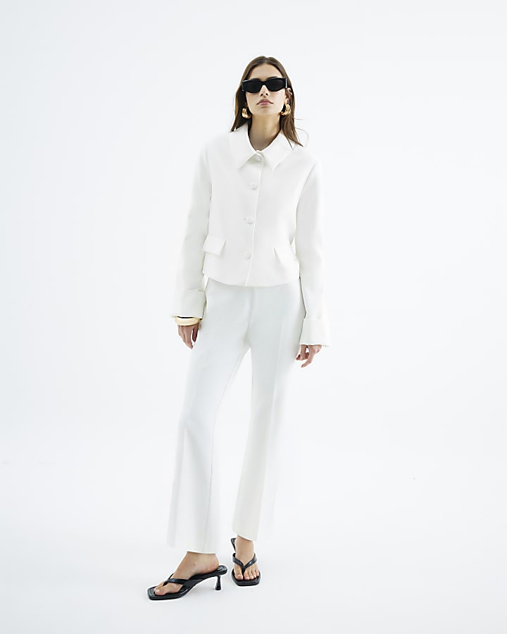 White Structured Trophy Jacket