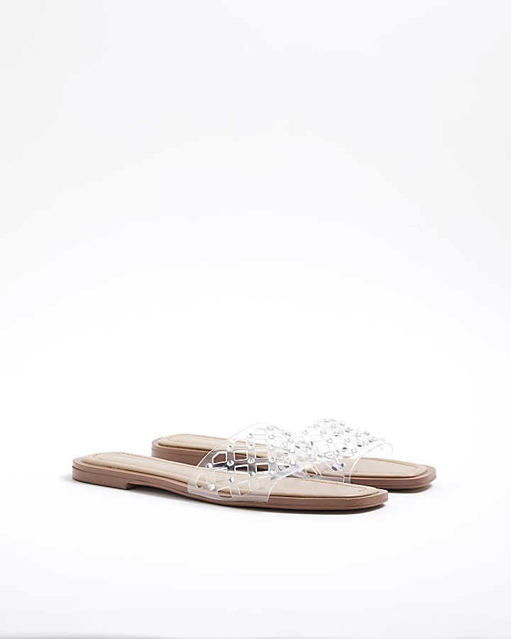 Clear Perspex Laser Cut Mule Sandals