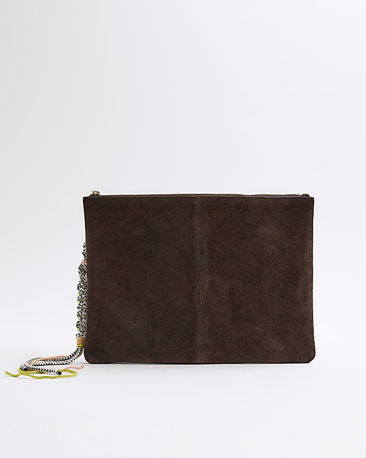 Premium Brown Suede Pouch