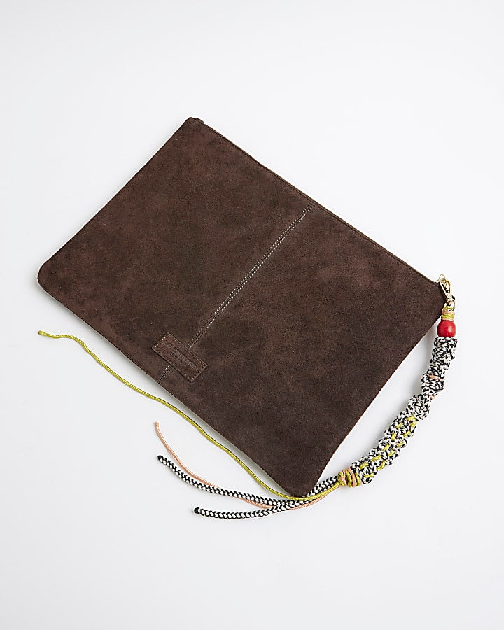 Premium Brown Suede Pouch