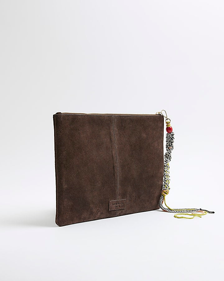 Premium Brown Suede Pouch