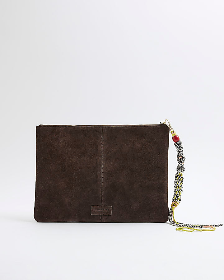 Premium Brown Suede Pouch