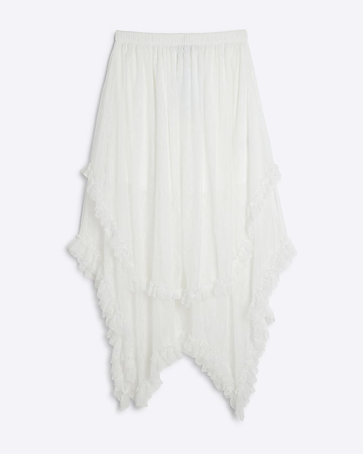 White Lace Maxi Skirt