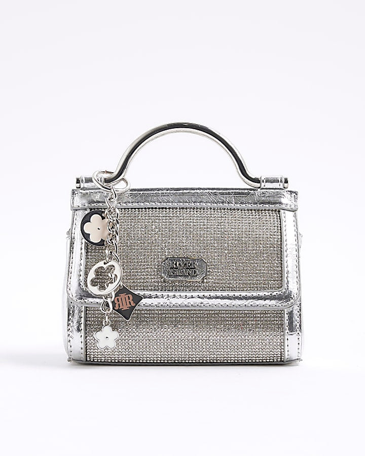 Silver Diamante Mini Grab Bag