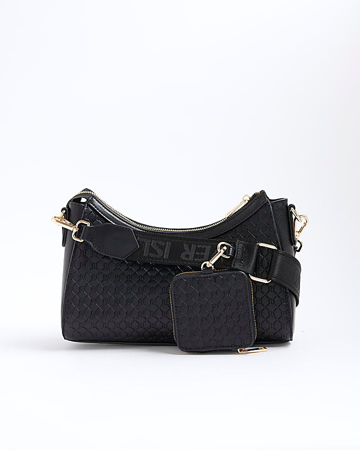 Black Front Pocket Cross Body Bag