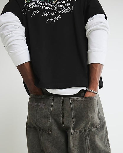 Brown Super Baggy Fit Jeans