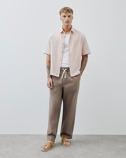 Pink Boxy Fit Short Sleeve Shirt