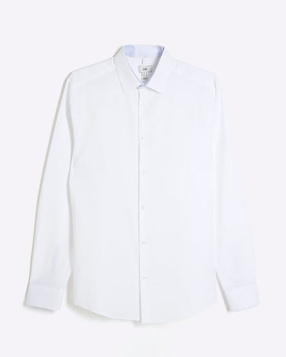White Premium Long Sleeve Formal Shirt