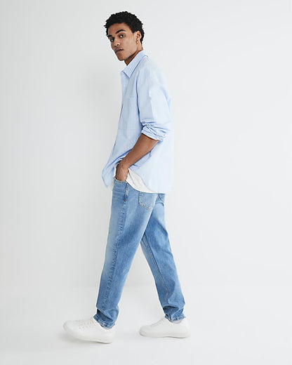 Blue Denim Tapered Jeans