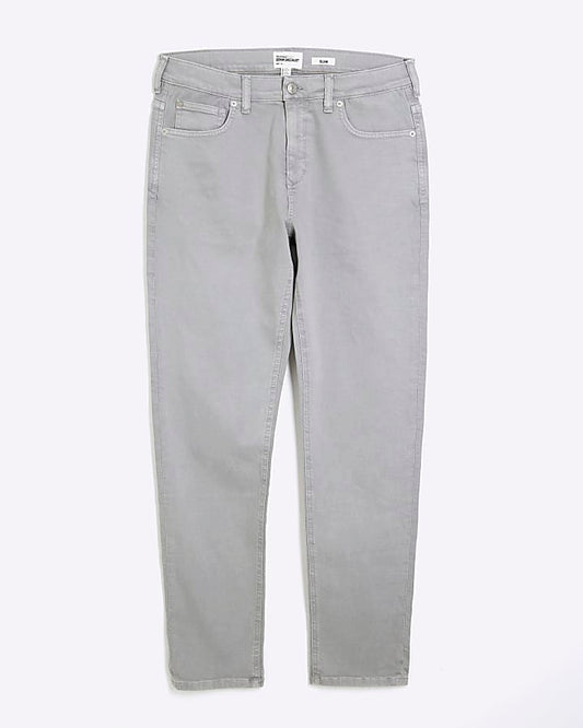 Grey Denim Slim Fit Jeans