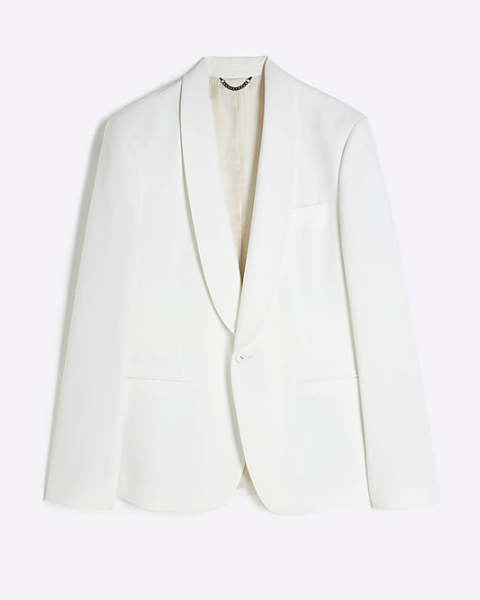 White Slim Fit Suit Jacket