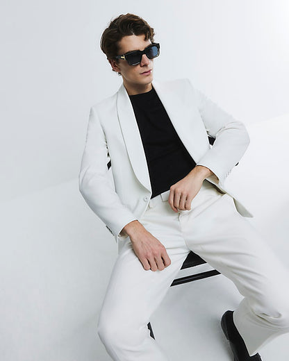 White Slim Fit Suit Jacket