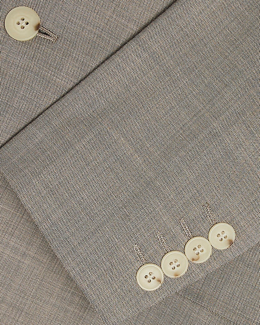 Beige Skinny Fit Suit Jacket