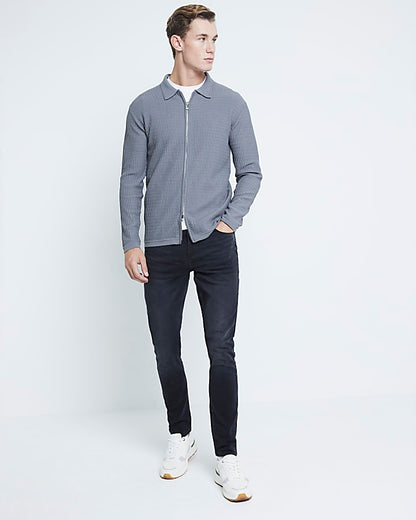Black Skinny Fit Washed Jeans