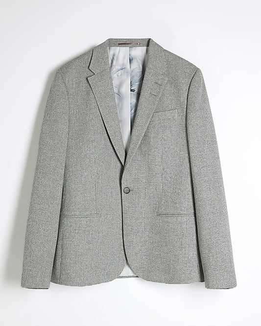 Grey Skinny Fit Blazer