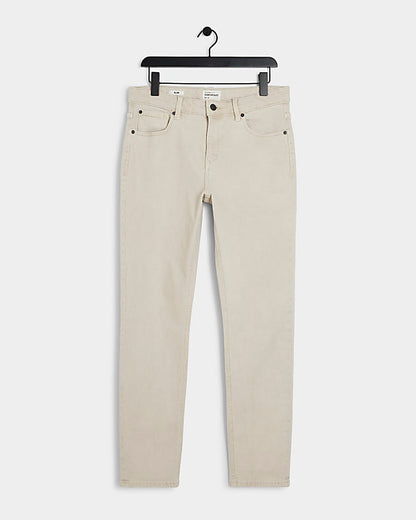 Cream slim fit jeans