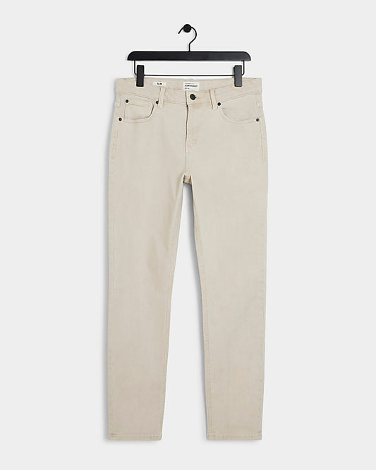 Cream slim fit jeans