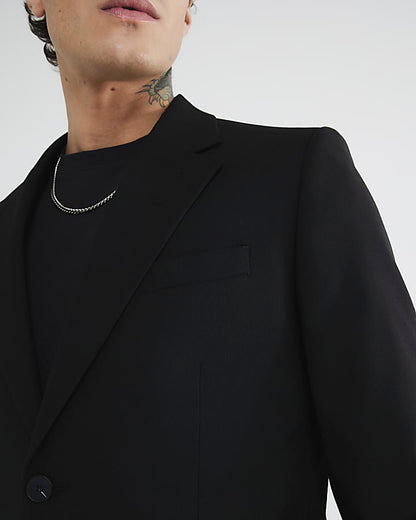 Black Stretch Skinny fit suit jacket