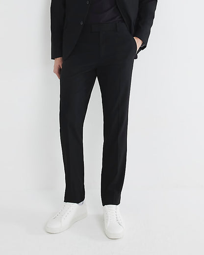 Black Stretch Skinny Fit Suit Trousers