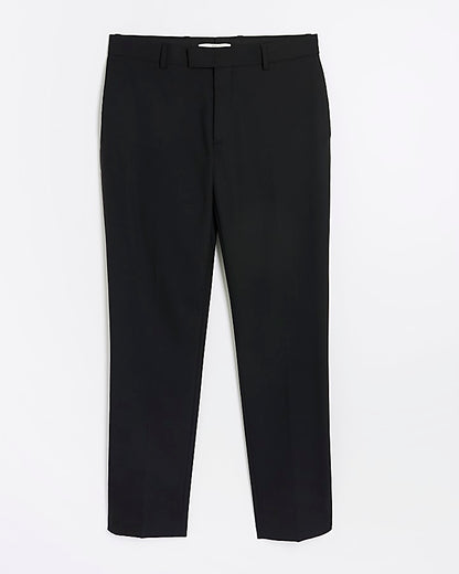 Black Stretch Slim Fit Tuxedo Suit Trousers