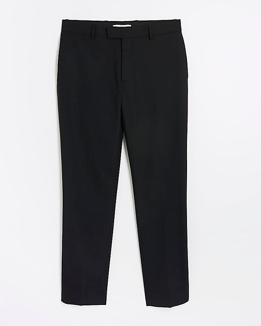 Black Stretch Slim Fit Tuxedo Suit Trousers