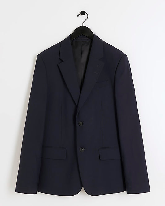Navy Stretch Slim Fit Suit Jacket