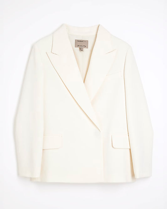 Petite Cream Oversized Blazer