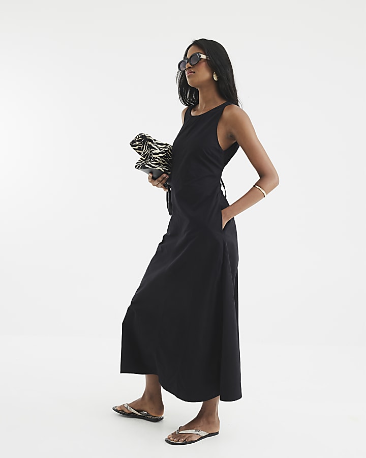Black Cut Out Maxi Dress