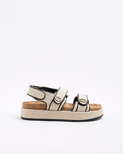Beige Chunky Dad Sandals
