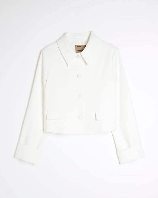 White Structured Trophy Jacket