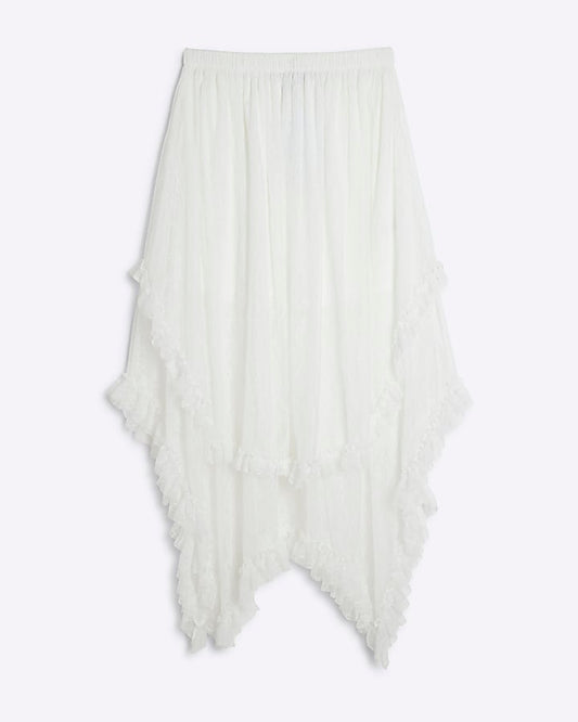White Lace Maxi Skirt