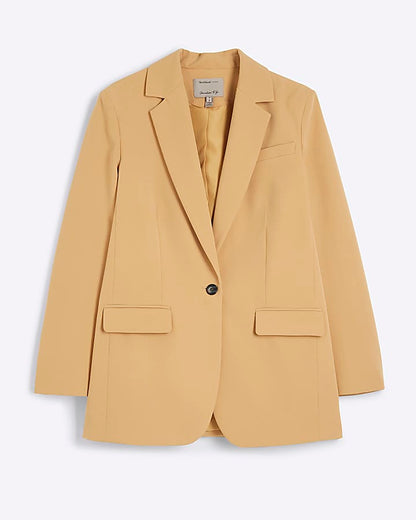 Brown Oversized Relaxed Blazer