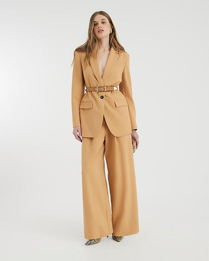 Brown Oversized Relaxed Blazer