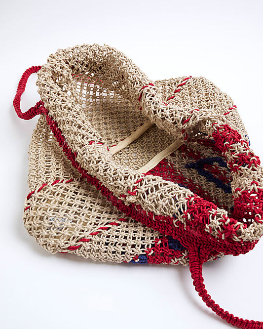 Beige Crochet Vacay Mode Shopper Bag