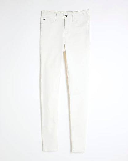 White Broderie Cutwork Maxi Skirt