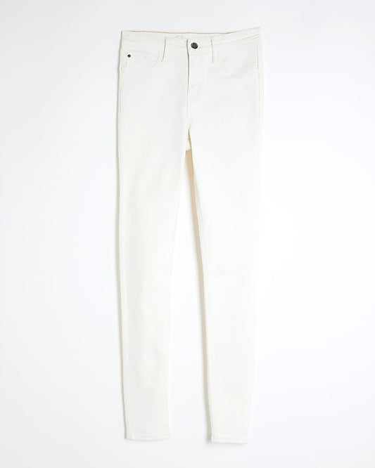 White Broderie Cutwork Maxi Skirt