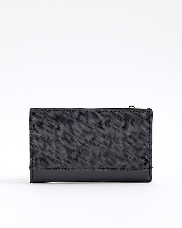 Black RR Monogram Embossed Mini Purse