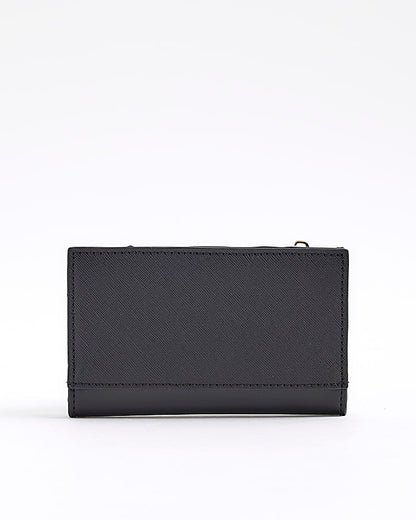 Black RR Monogram Embossed Mini Purse