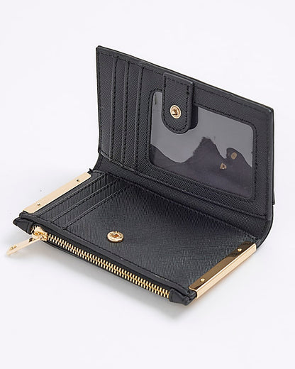 Black RR Monogram Embossed Mini Purse