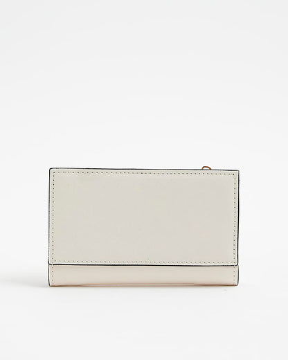 Cream RR Monogram Embossed Mini Purse