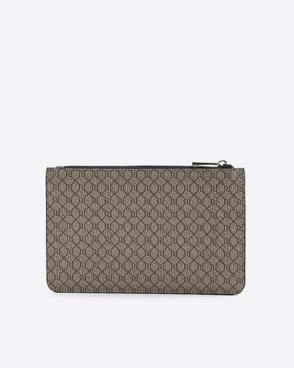Beige RI Monogram Travel Wallet
