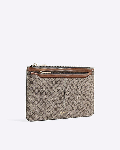 Beige RI Monogram Travel Wallet